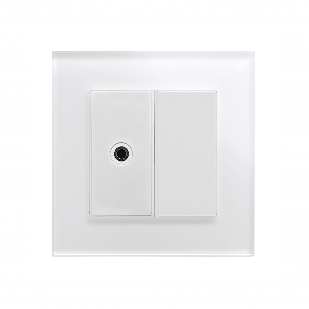 Crystal PG 3.5mm Jack/Audio Socket White RetroTouch Designer Light